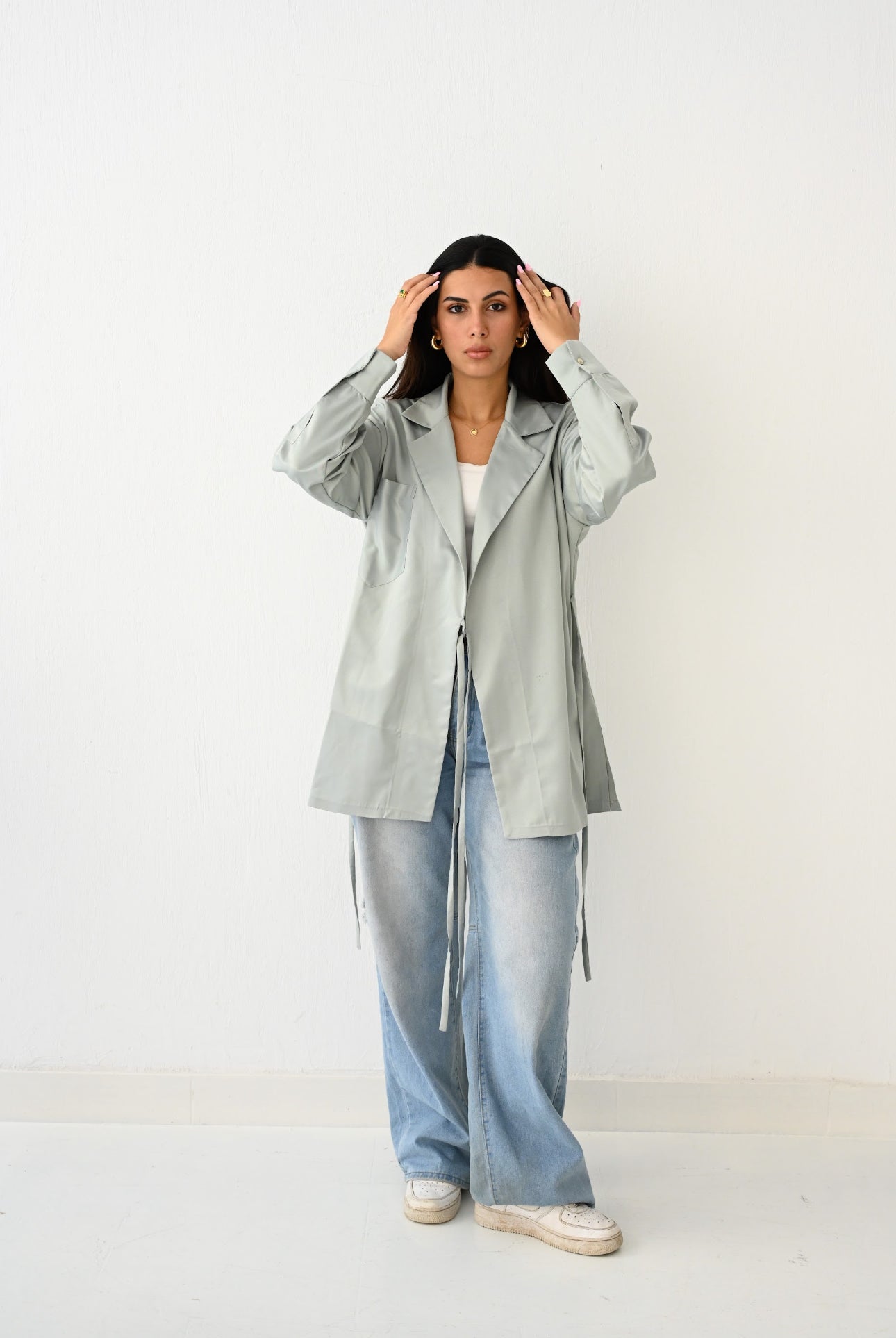 Tye Me Grey Blazer