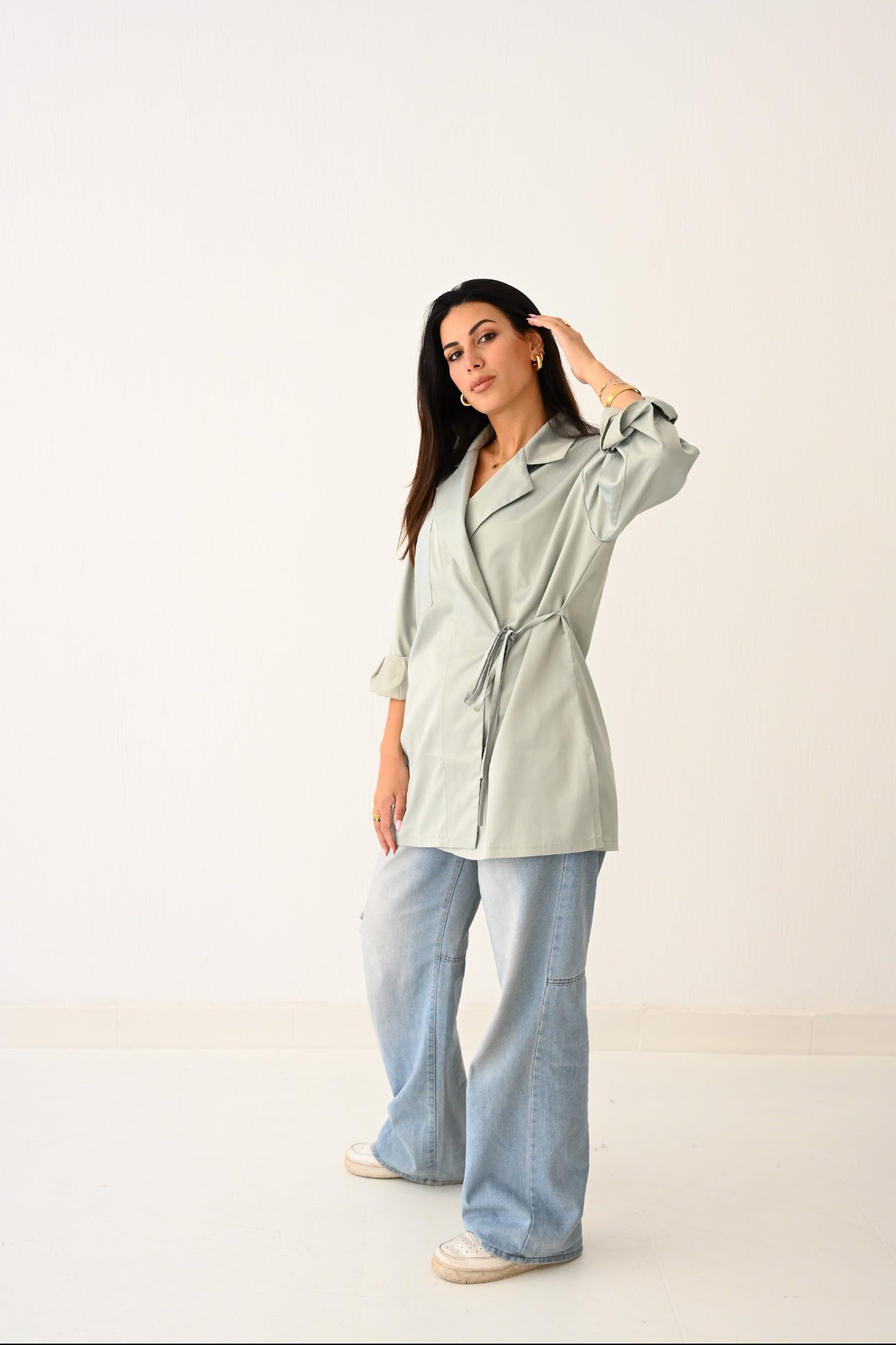 Tye Me Grey Blazer