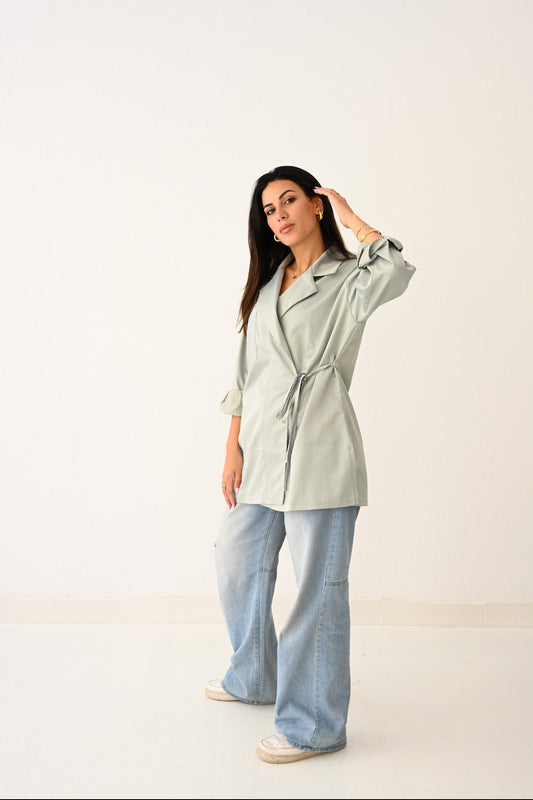 Tye Me Grey Blazer