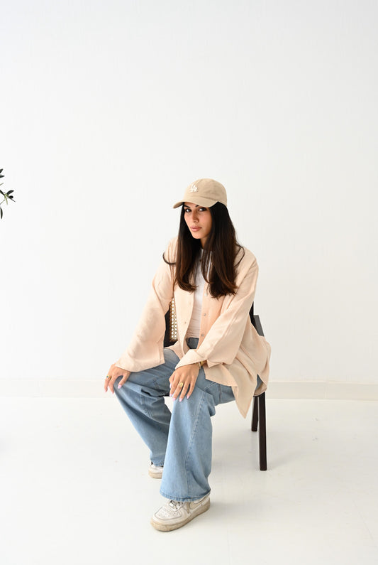 Beige Linen Blouse