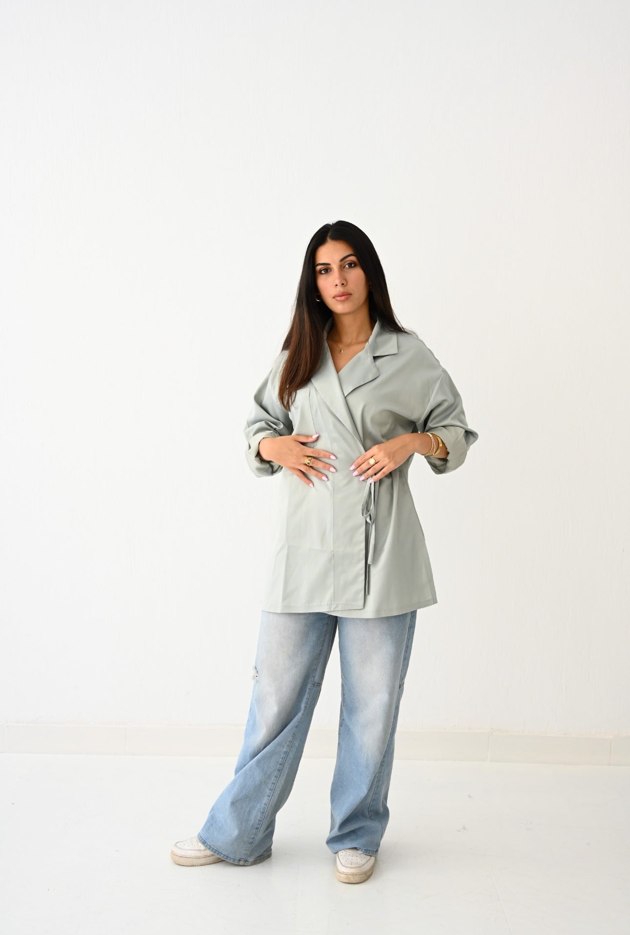 Tye Me Grey Blazer