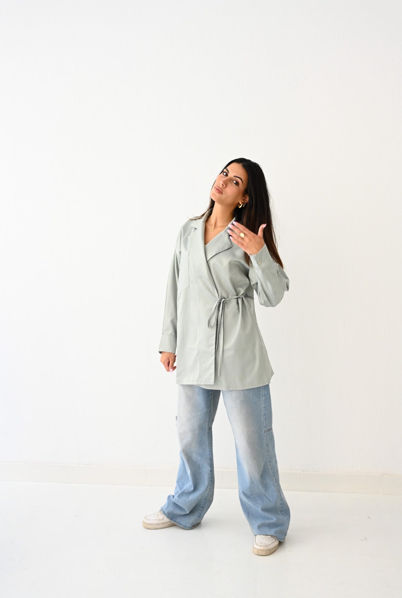 Tye Me Grey Blazer