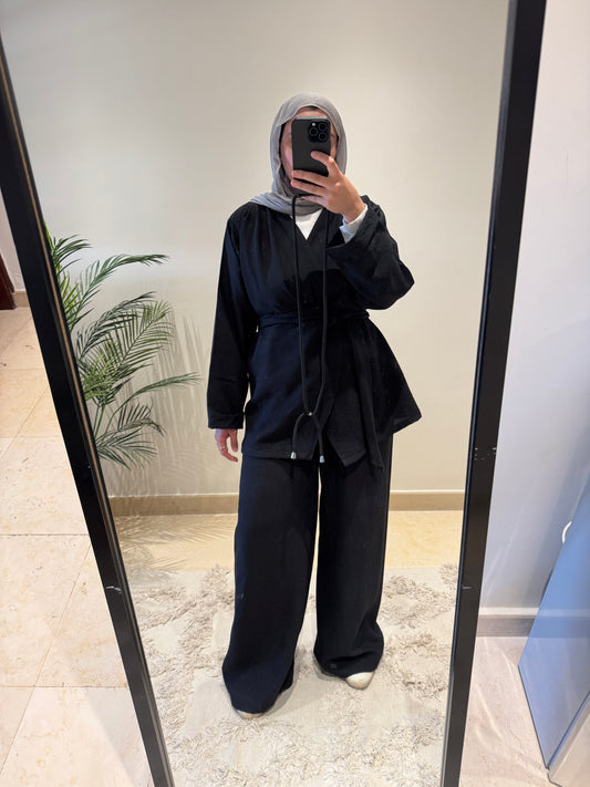 Black Tye Me Set