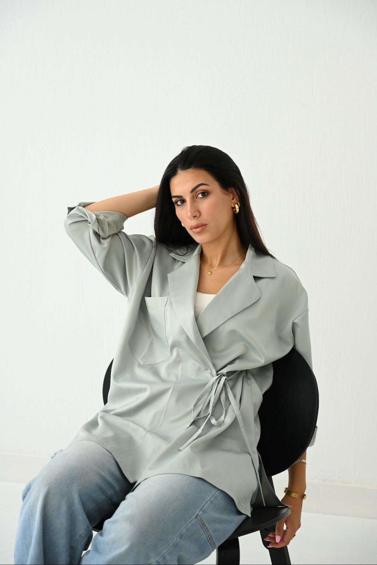 Tye Me Grey Blazer