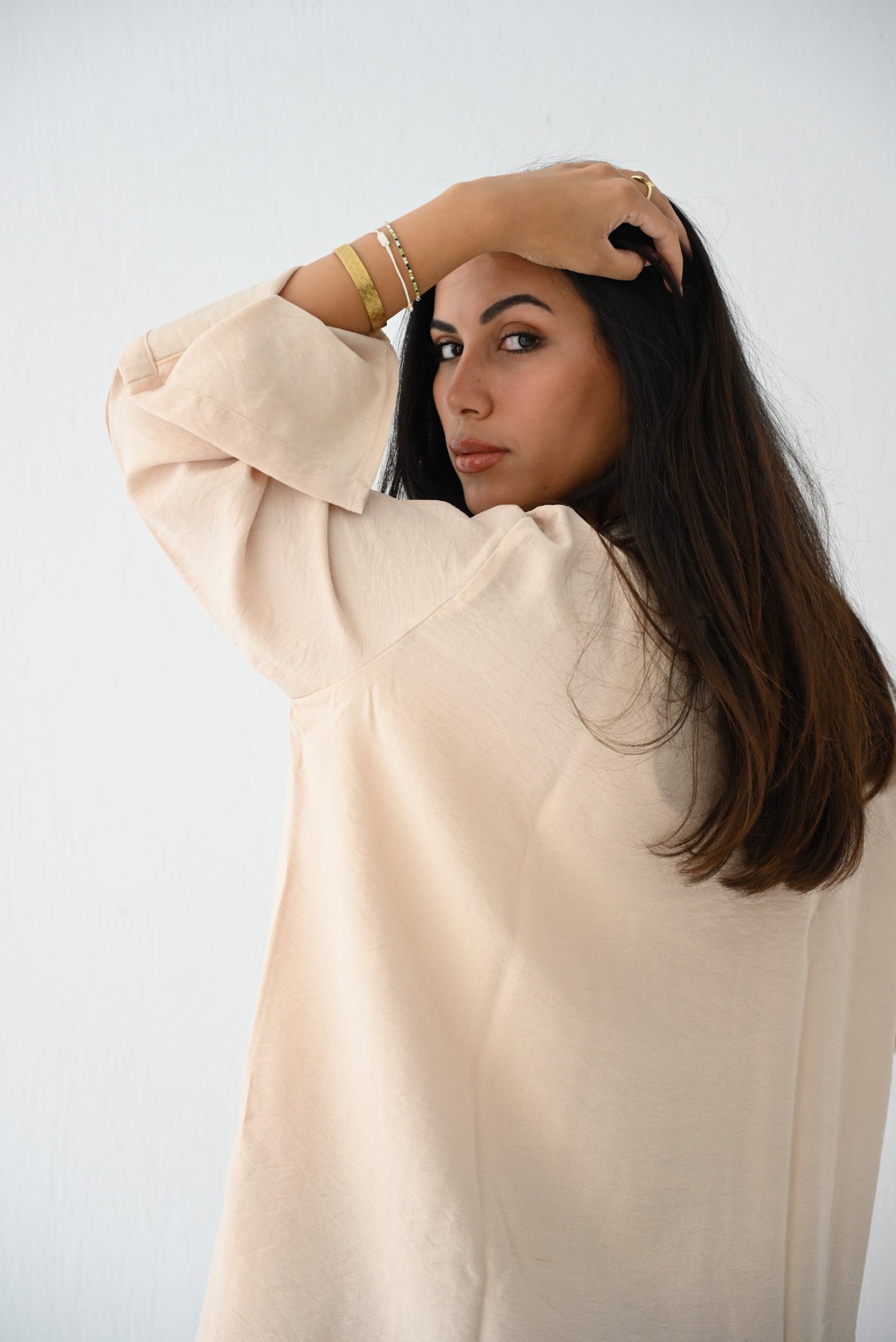 Beige Linen Blouse