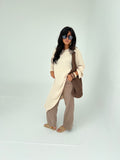 Cream Asymmetric Long Top