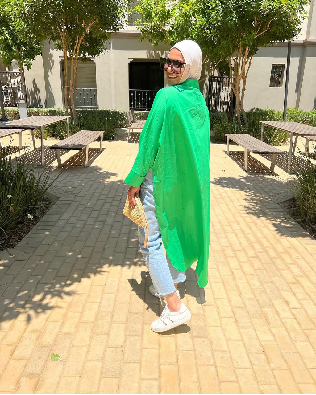 Semi Dress Green Blouse