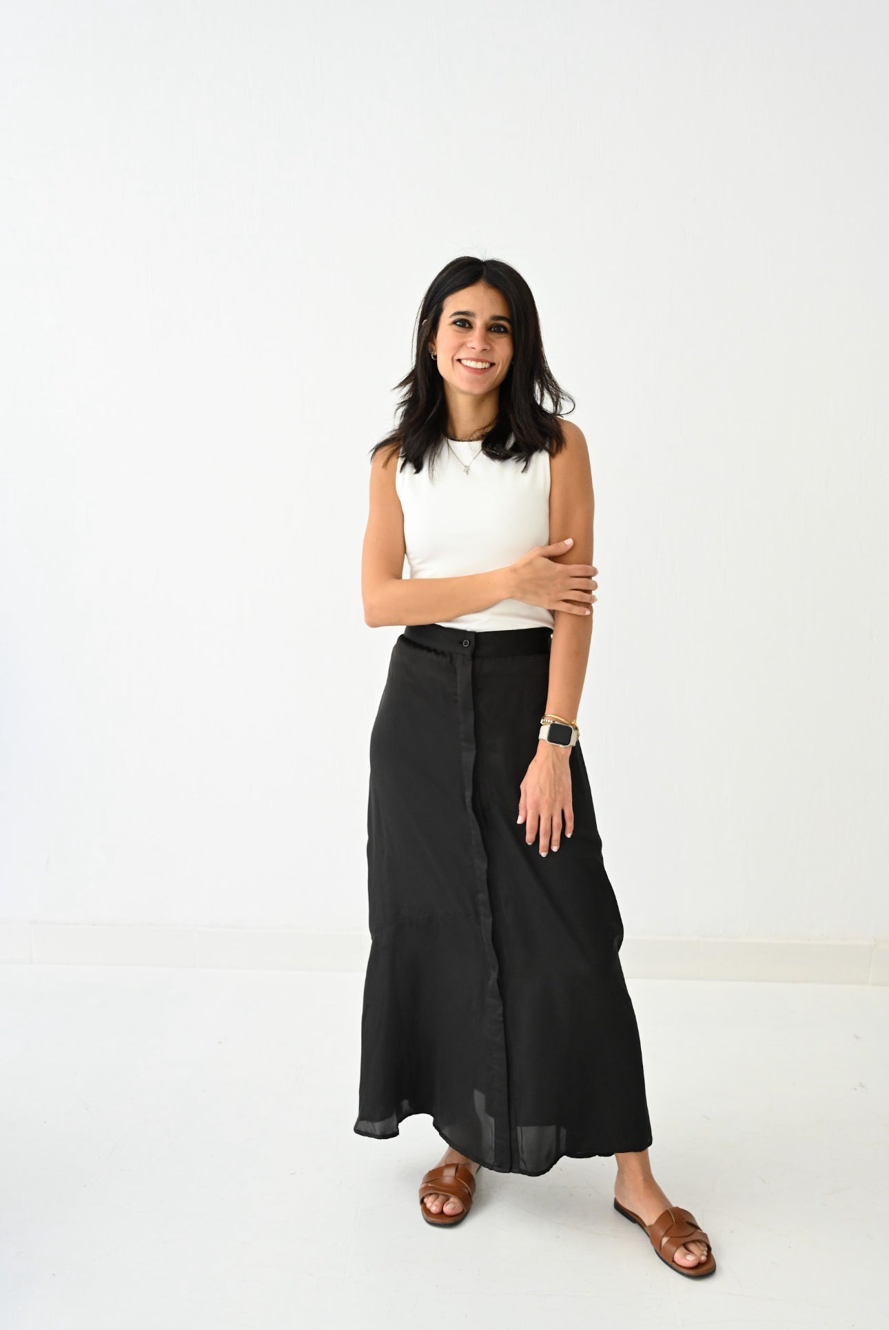 Black Satin Skirt